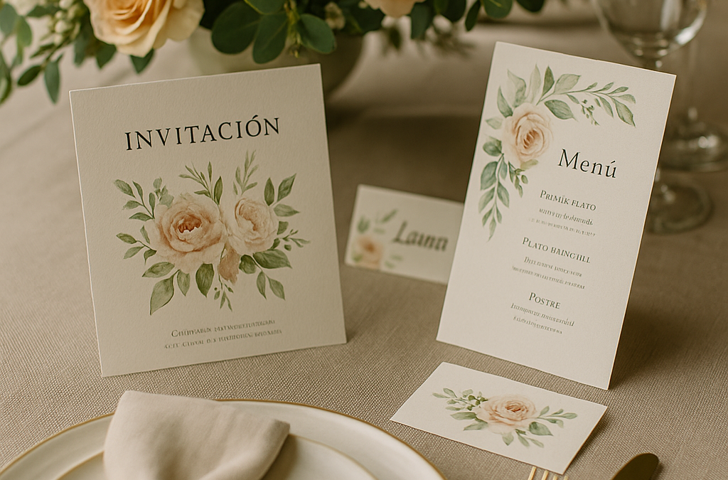 ¿Cómo combinar tus invitaciones de boda con la decoración y papelería del evento?